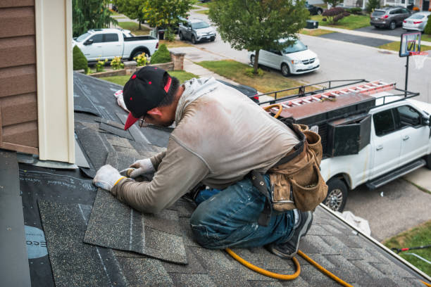 Professional Emergency Roof Repair technician working in Lehman, PA